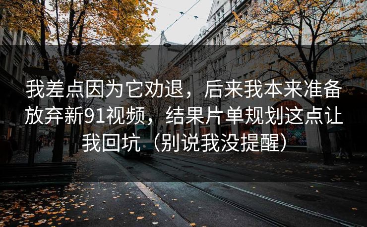 我差点因为它劝退，后来我本来准备放弃新91视频，结果片单规划这点让我回坑（别说我没提醒）
